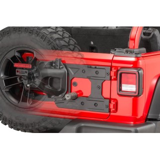 SUPPORT ROUE DE SECOURS RENFORCE JEEP WRANGLER JL 2018-AUJOURD'HUI NOIR SET