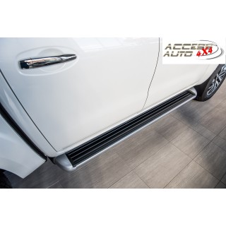 MARCHE PIEDS NISSAN NAVARA NP300 Double Cabine 2016-AUJOURD'HUI Aluminium Plat DESIGN