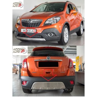 Protection Pare Choc-OPEL MOKKA 2012-2016 AVANT ARRIERE SET GRIS