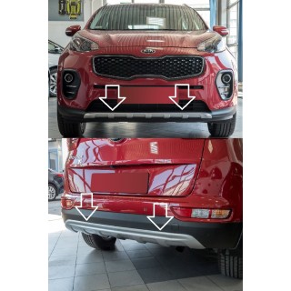 Protection Pare Choc-KIA SPORTAGE 2016-2018 AVANT ARRIERE SET GRIS