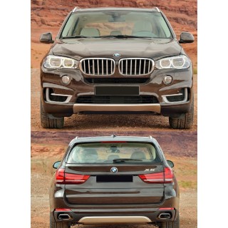 Protection Pare Choc-BMW X5 F15 2013-2018 AVANT ARRIERE SET GRIS