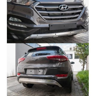 Protection Pare Choc-HYUNDAI TUCSON 2015-2018 AVANT ARRIERE SET GRIS