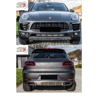 Protection Pare Choc-PORSCHE MACAN 2014-2020 AVANT ARRIERE SET ACIER POLI