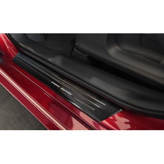 seuil de porte-TOYOTA-YARIS CROSS 2021 AUJOURD'HUI INOX NOIR 4 PIECES