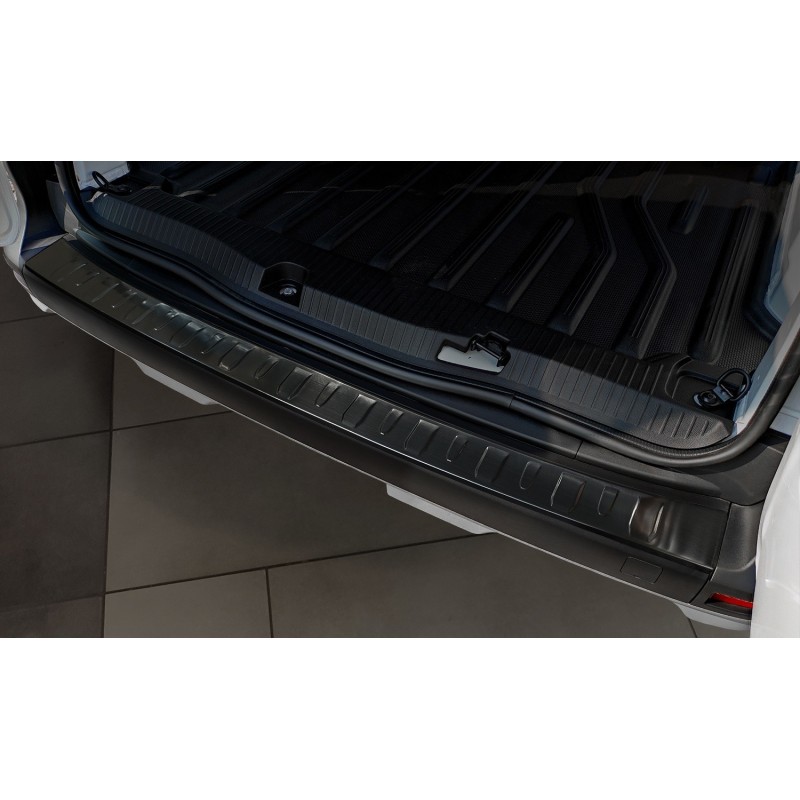 Protection Seuil Pare-Choc Arrière Pour Renault Kangoo II (2007-2021) - Film Carbone 100x9 Cm - Anti-Rayures