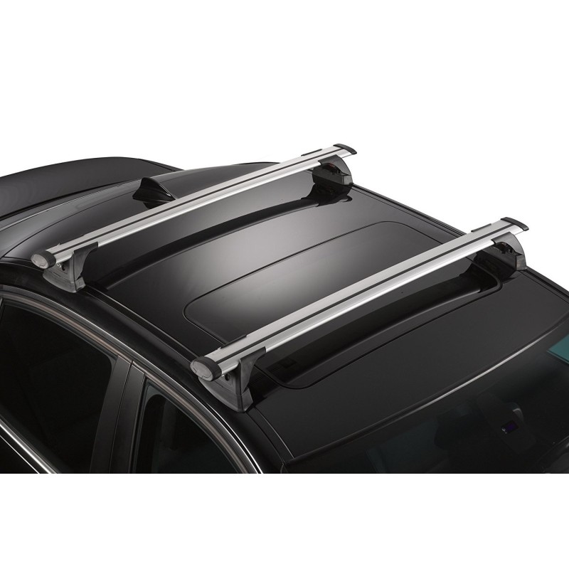 Barres De Toit Transversales Pour Peugeot 2008 (2013-2019) - Aluminium Noir, Charge 75 Kg