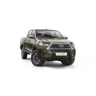 PARE BUFFLE TOYOTA HI-LUX INVINCIBLE 2021-AUJOURD'HUI HOMOLOGUE INOX NOIR 70mm