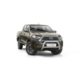 PARE BUFFLE TOYOTA HI-LUX INVINCIBLE 2021-AUJOURD'HUI HOMOLOGUE INOX  - BARRE DE RENFORT