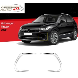 Entourage Anti brouillard avant VOLKSWAGEN-TIGUAN-2020-2022 INOX CHROME 2 PIECES