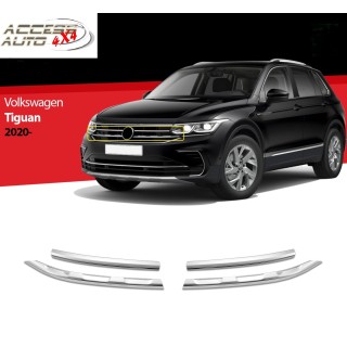 Element Calandre VOLKSWAGEN-TIGUAN-2020-2022 INOX CHROME 4 PIECES