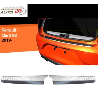 Seuil de Coffre Interieur RENAULT CLIO 5 2019-AUJOURD'HUI INOX CHROME 2 PIECES