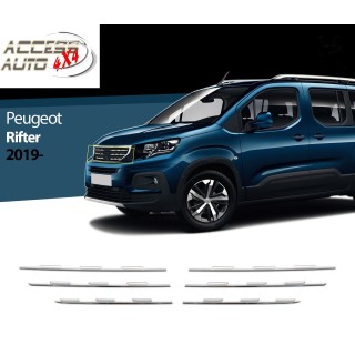 Element Calandre PEUGEOT RIFTER 2019-AUJOURD'HUI INOX CHROME 6 PIECES