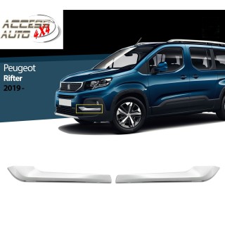 Entourage Anti brouillard avant PEUGEOT RIFTER 2019-AUJOURD'HUI INOX CHROME 2 PIECES