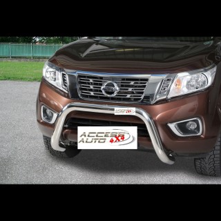 PARE BUFFLE-NISSAN-NAVARA-300-2016-AUJOURD'HUI HOMOLOGUE INOX 76mm