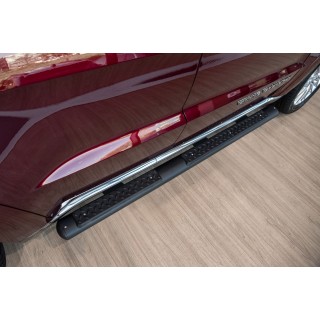 MARCHE PIEDS JEEP GRAND CHEROKEE WK2 2010 2020 Acier Ovale Noir