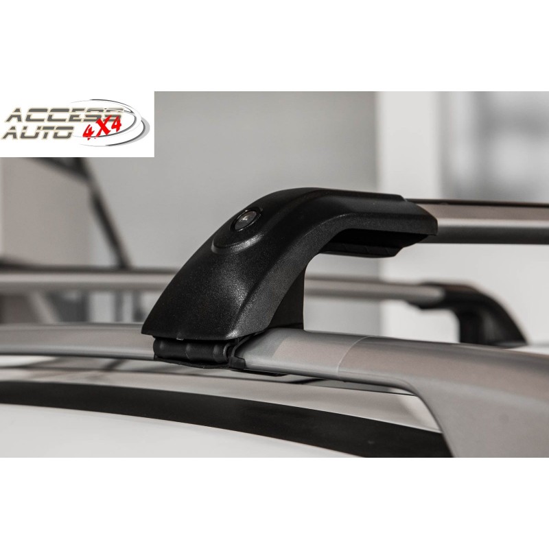 Barres De Toit Pour Kia Rio 3 (UB) HB 2012-2016 – Modèle ACE-4, Aluminium Gris, 2 Barres, Charge 75 Kg