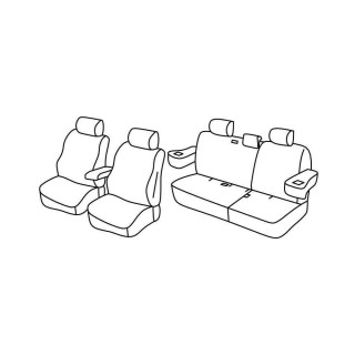 Housses siege auto-MITSUBISHI PAJERO 5 portes-2006-2019