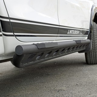 MARCHE PIEDS MITSUBISHI L200 2015-AUJOURD'HUI DOUBLE CABINE Aluminium Plat ROCKSLIDER