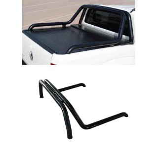 ROLL BAR FORD RANGER 2012-AUJOURD'HUI DOUBLE BARRES INOX NOIR 76mm