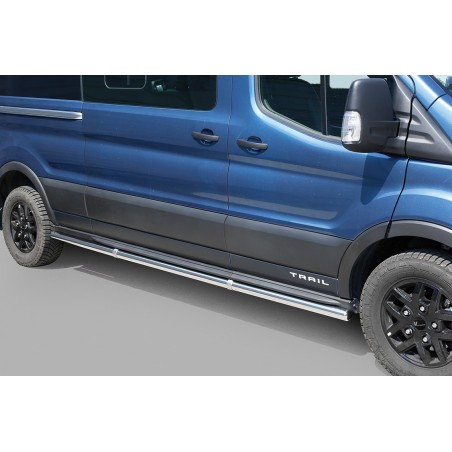 marche pieds FORD TRANSIT TRAIL L3 2020-AUJOURD'HUI INOX tubulaire 63mm