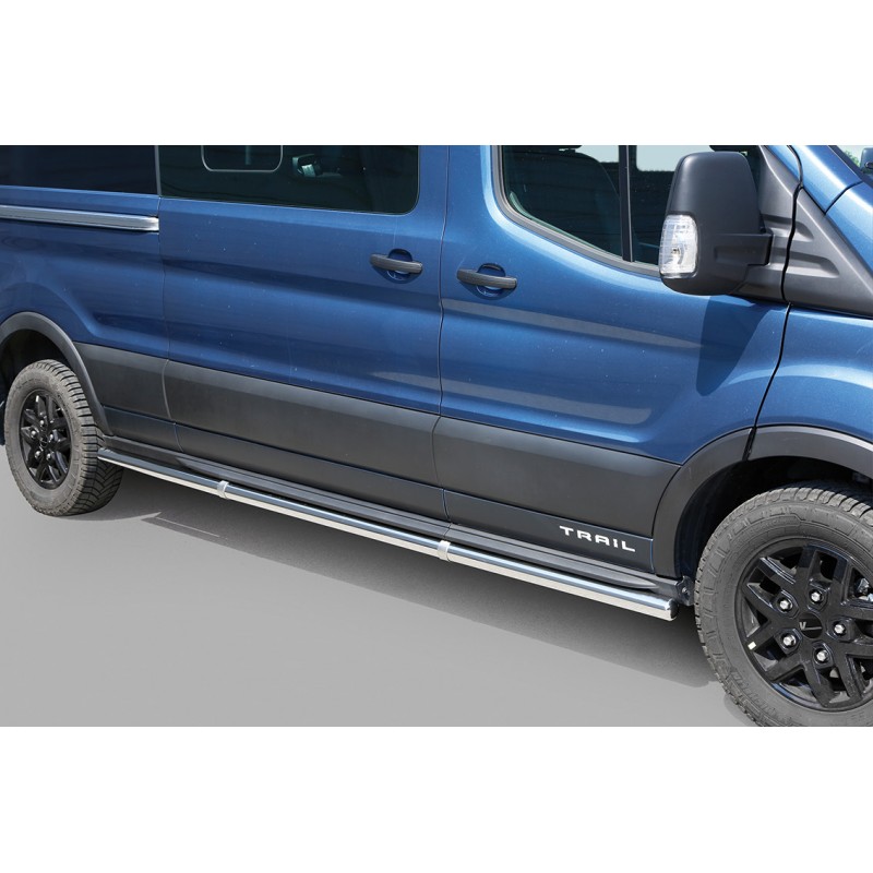 marche pieds FORD TRANSIT TRAIL L3 2020-AUJOURD'HUI INOX tubulaire 63mm