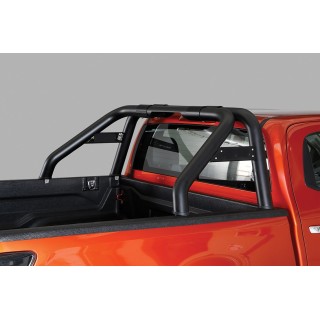 ROLL BAR ISUZU D-MAX 2021-AUJOURD'HUI INOX DOUBLE BARRES NOIR 76mm