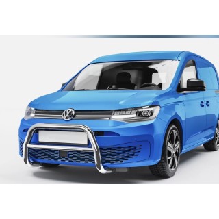 PARE BUFFLE VOLKSWAGEN CADDY 2021-AUJOURD'HUI HOMOLOGUE INOX - BARRE DE RENFORT