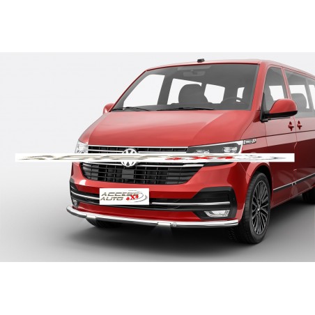 PARE BUFFLE VOLKSWAGEN T6.1 2019-AUJOURD'HUI INOX - PROTECTION BASSE - LEDS