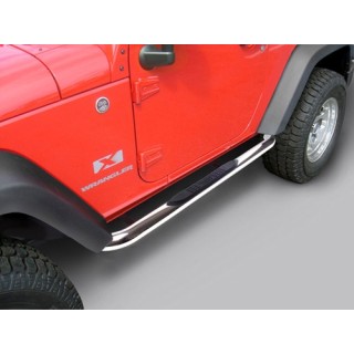 Marche pieds-JEEP-WRANGLER-2-PORTES-2007-2018- INOX tubulaire PR01