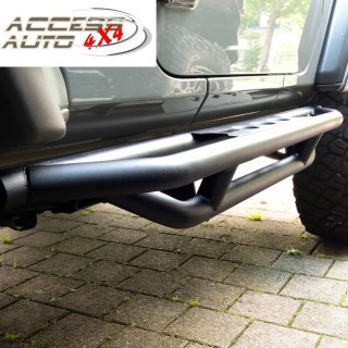 Marche Pieds JEEP WRANGLER 2018-AUJOURD'HUI TUBULAIRE PLAT SRC NOIR 2 portes