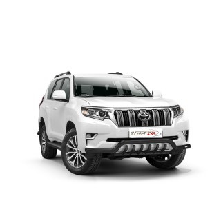 PARE BUFFLE TOYOTA LAND CRUISER 150 2017-AUJOURD'HUI HOMOLOGUE INOX NOIR protection basse grille