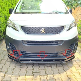 Spoiler Avant PEUGEOT EXPERT 2016-AUJOURD'HUI ABS Noir Design2