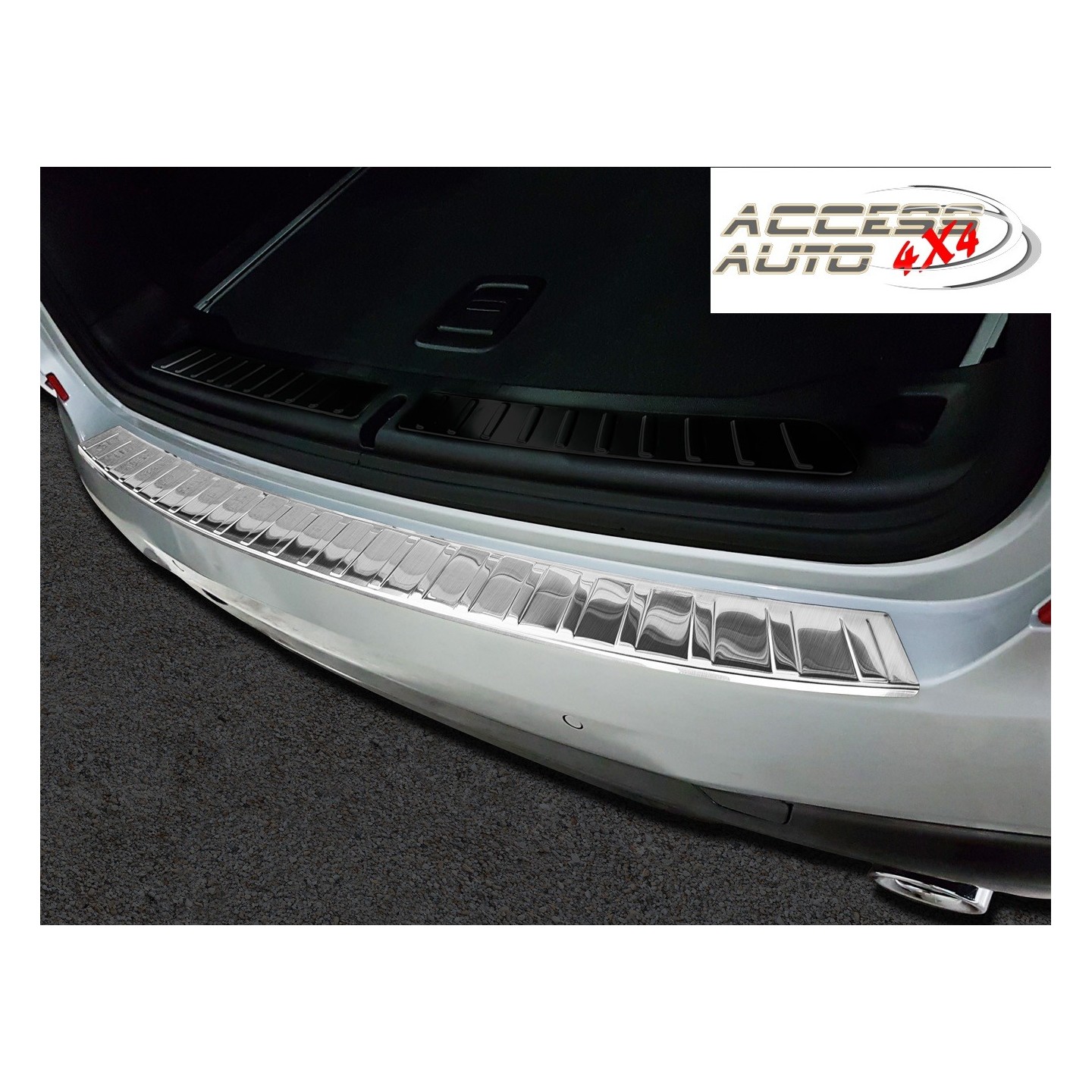 Protection Seuil Arrière Inox Noir Avisa BMW X3 G01 M-Pack 2017-2024 – Ribs, Facelift & M Competition Inclus