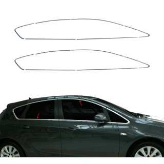 Baguettes fenetres OPEL ASTRA 5 portes 2010-2015 INOX CHROME 12 PIECES