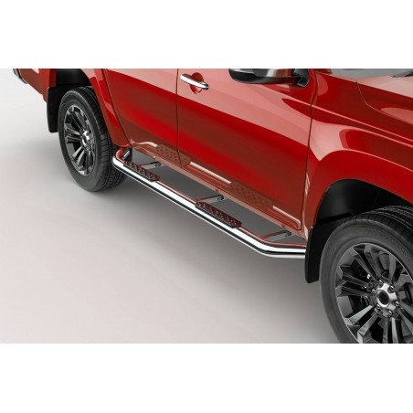 Marche pieds TOYOTA HILUX DOUBLE CABINE 2015-2020 INOX 76mm