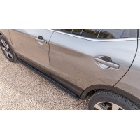 Marchepieds Latéraux Pour Nissan Qashqai J11 2014-2016 - Inox/Noir - Kit Tuning Neuf