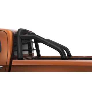 ROLL BAR ISUZU D-MAX 2021-AUJOURD'HUI INOX DOUBLE BARRES NOIR 76mm avec grille protection