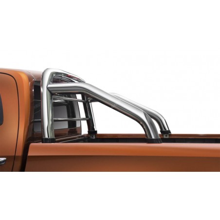 ROLL BAR ISUZU D-MAX 2021-AUJOURD'HUI INOX DOUBLE BARRES 76mm avec grille protection