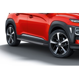 marche pieds-HYUNDAI-KONA-2017-aujourd'hui-Aluminium Plat ABS Gris Anthracite