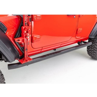 Marche pieds JEEP WRANGLER JL 4XE 2021-AUJOURD'HUI INOX tubulaire Noir 76mm