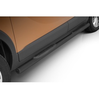 Marche pieds FORD RANGER DOUBLE CABINE 2012-AUJOURD'HUI- INOX Tubulaire NOIR PR02  70mm