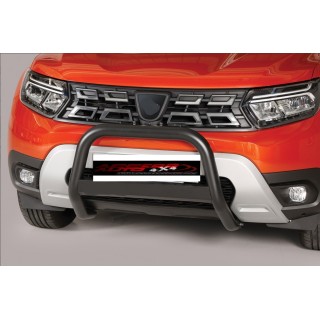 PARE BUFFLE DACIA DUSTER 2021-2023 HOMOLOGUE INOX NOIR  - BARRE DE RENFORT