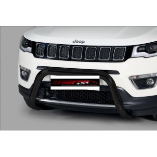 PARE BUFFLE JEEP COMPASS 2022-AUJOURD'HUI HOMOLOGUE INOX NOIR 76mm