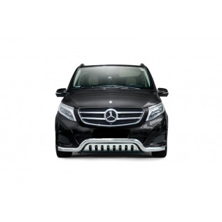 PARE BUFFLE-MERCEDES CLASSE V 2020-AUJOURD'HUI HOMOLOGUE INOX PROTECTION BASSE plaque