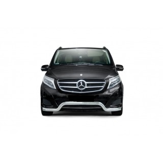 PARE BUFFLE-MERCEDES CLASSE V 2020-AUJOURD'HUI HOMOLOGUE INOX  PROTECTION BASSE