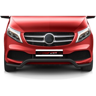 PARE BUFFLE-MERCEDES CLASSE V 2020-AUJOURD'HUI HOMOLOGUE INOX NOIR PROTECTION BASSE