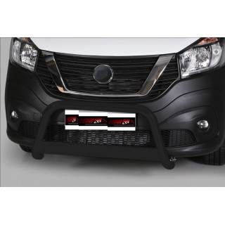 PARE BUFFLE NISSAN NV300 2016-AUJOURD'HUI HOMOLOGUE INOX NOIR BARRE DE RENFORT