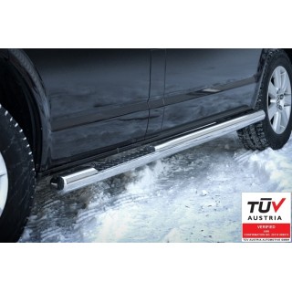 marche pieds-VOLKSWAGEN T5 LONG 2003-2015  INOX Tubulaire PR01  76mm