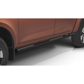 marche pieds NISSAN-NAVARA NP-300-DOUBLE CABINE 2016-AUJOURD'HUI INOX NOIR PR01 76mm