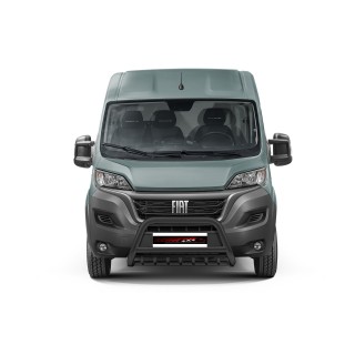 PARE BUFFLE-PEUGEOT-BOXER-2006-AUJOURD'HUI HOMOLOGUE - INOX NOIR GRILLE